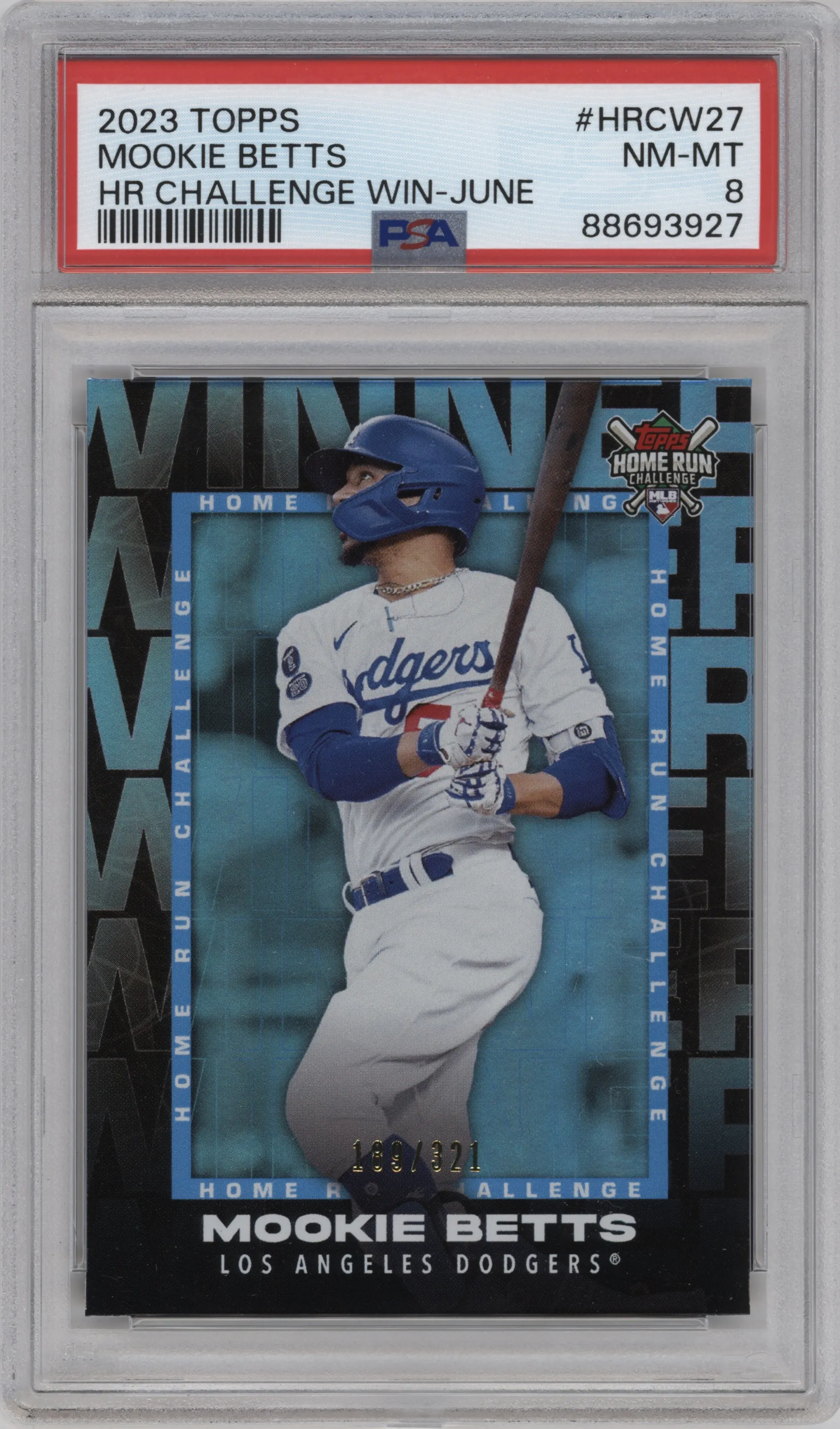 2023 Topps HR Chall.Winners Mookie Betts June PSA 8