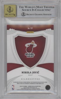 Nikola Jovic from the 2022-23 Panini Crown Royale set graded by Beckett and given an overall grade of 8.5.