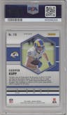 Cooper Kupp from the 2021 Panini Mosaic set featuring a Honeycomb parallel graded by PSA and given an overall grade of 10.