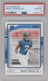 Brian Thomas Jr. from the 2024 Donruss set graded by PSA and given an overall grade of 10.