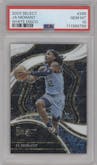 Ja Morant from the 2023-24 Panini Select  set featuring a Disco White parallel graded by PSA and given an overall grade of 10.