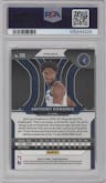 Anthony Edwards from the 2020-21 Panini Prizm set featuring a Red/White/Blue Prizm parallel graded by PSA and given an overall grade of 9.