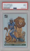 Jahmyr Gibbs from the 2023 Panini Donruss set graded by PSA and given an overall grade of 9.