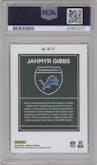 Jahmyr Gibbs from the 2023 Panini Donruss set graded by PSA and given an overall grade of 9.