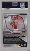 Jayden Daniels from the 2024 Panini Prizm set graded by PSA and given an overall grade of 10.