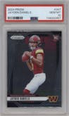 Jayden Daniels from the 2024 Panini Prizm set graded by PSA and given an overall grade of 10.