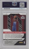 Shai Gilgeous-Alexander from the 2018-19 Panini Prizm set featuring a Choice Blue/Yellow/Green parallel graded by PSA and given an overall grade of 10.