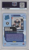 Brock Bowers from the 2024 Donruss set graded by PSA and given an overall grade of 10.