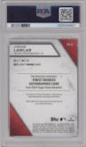 Jordan Lawlar from the 2024 Topps Finest set featuring a Blue Refractor parallel graded by PSA and given an overall grade of 9.