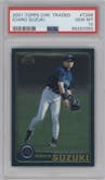 Ichiro Suzuki from the 2001 Topps Traded & Rookies set graded by PSA and given an overall grade of 10.