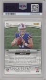 Josh Allen from the 2018 Panini Rookies & Stars set graded by PSA and given an overall grade of 9.