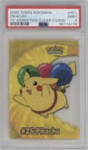 Pikachu from the 2000 Pokemon set graded by PSA and given an overall grade of 9.