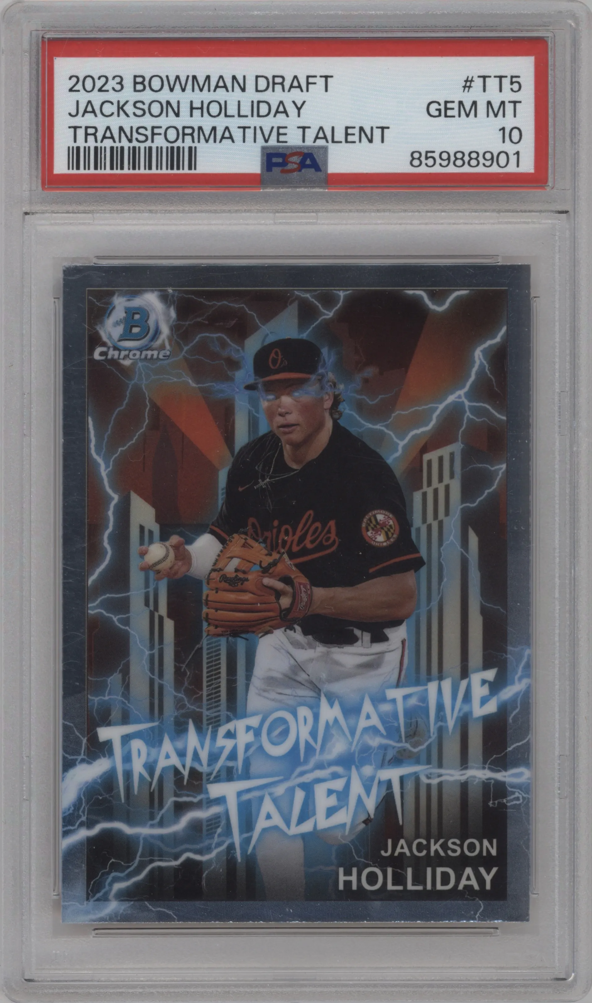 2023 Bowman Draft Transformative Tal. Jackson Holliday #TT-5 PSA 10