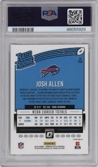 Josh Allen from the 2018 Panini Donruss Optic set featuring a Orange parallel graded by PSA and given an overall grade of 10.