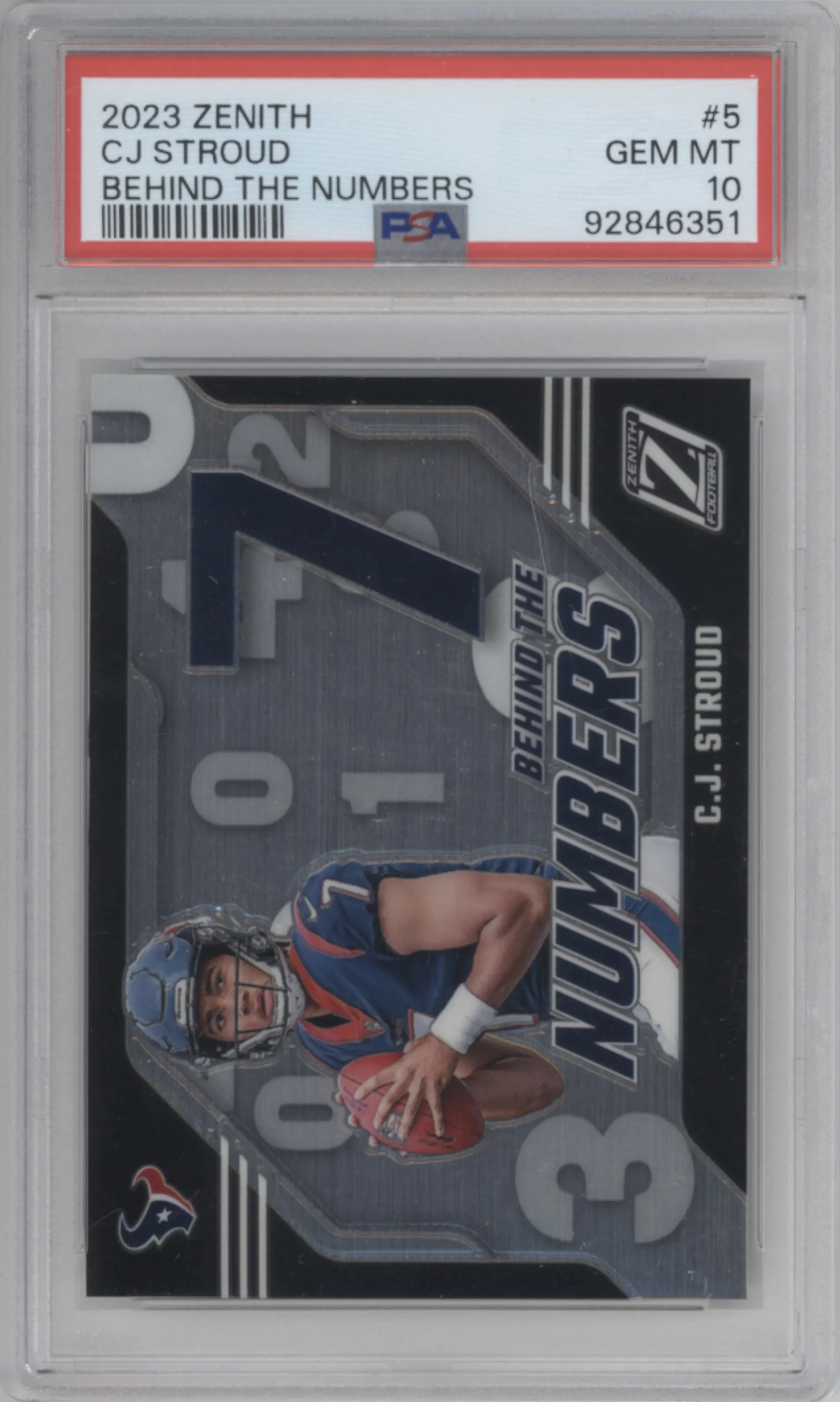 2023 Panini Zenith Behind the Numbers C.J. Stroud PSA 10