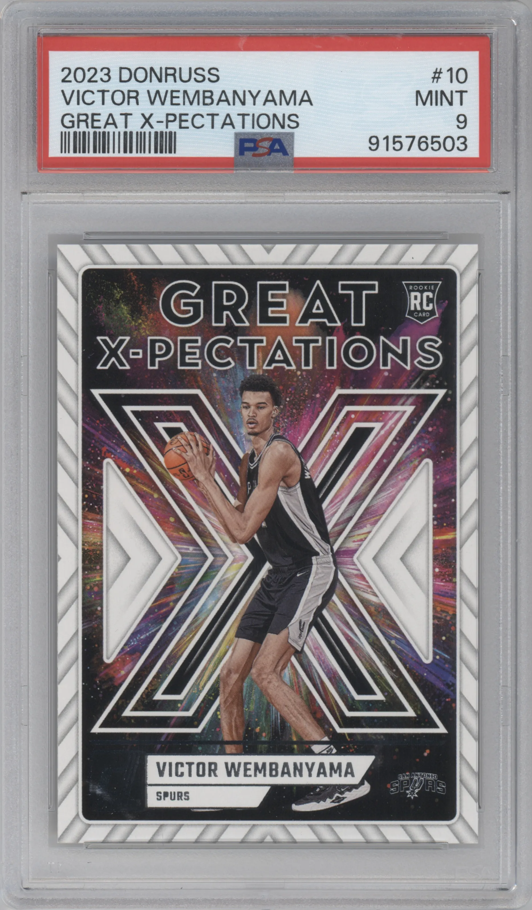 2023 Panini Donruss Great X-Pectations Victor Wembanyama PSA 9
