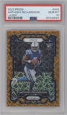 Anthony Richardson from the 2023 Panini Prizm set featuring a Lazer parallel graded by PSA and given an overall grade of 10.