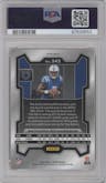 Anthony Richardson from the 2023 Panini Prizm set featuring a Lazer parallel graded by PSA and given an overall grade of 10.