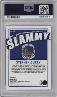 Stephen Curry from the 2023-24 Donruss Optic set graded by PSA and given an overall grade of 9.