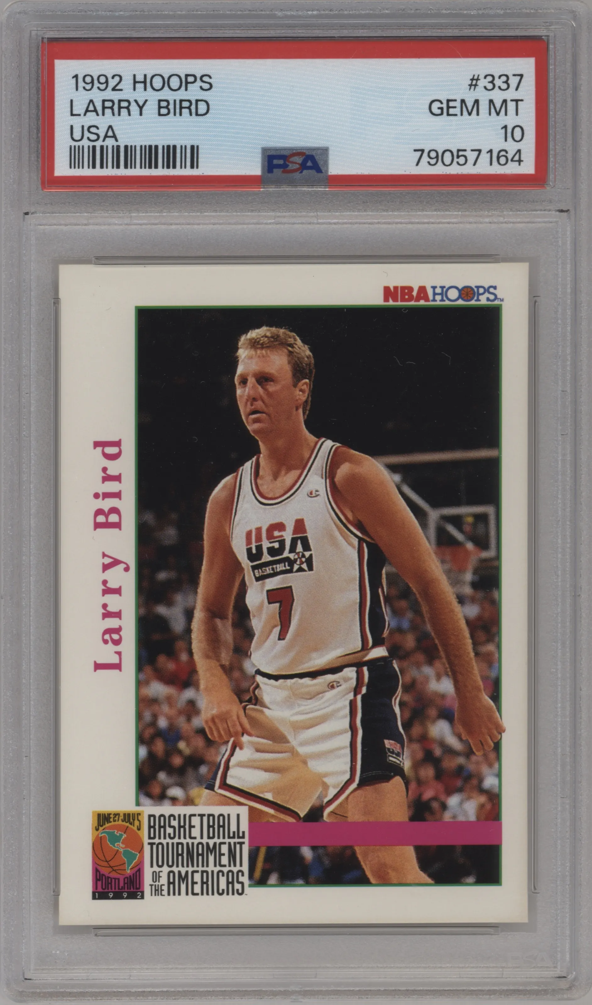 1992 NBA Hoops Larry Bird PSA 10