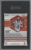 Ja'Marr Chase from the 2021 Panini Mosaic set featuring a Reactive Blue parallel graded by SGC and given an overall grade of 9.5.