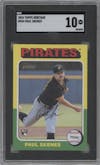 Paul Skenes from the 2024 Topps Heritage set graded by SGC and given an overall grade of 10.