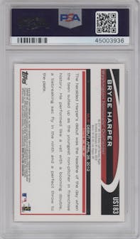 Bryce Harper from the 2012 Topps Update Series set graded by PSA and given an overall grade of 10.