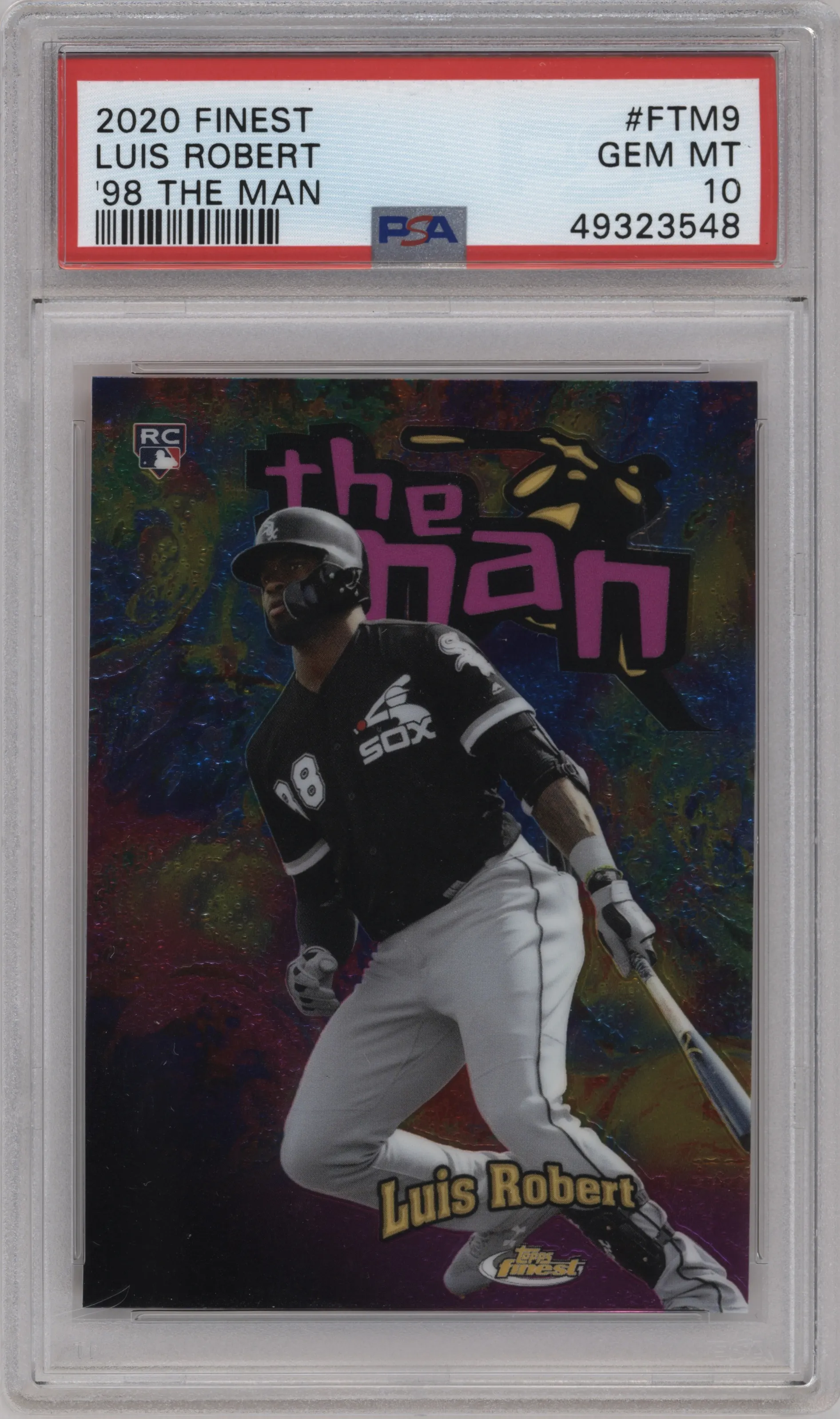 2020 Topps Finest 1998 The Man Luis Robert PSA 10
