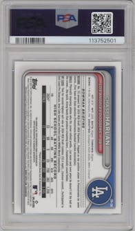 Chase Harlan from the 2024 Bowman Draft set graded by PSA and given an overall grade of 10.
