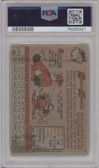 Mickey Mantle from the 1958 Topps set graded by PSA and given an overall grade of 1.