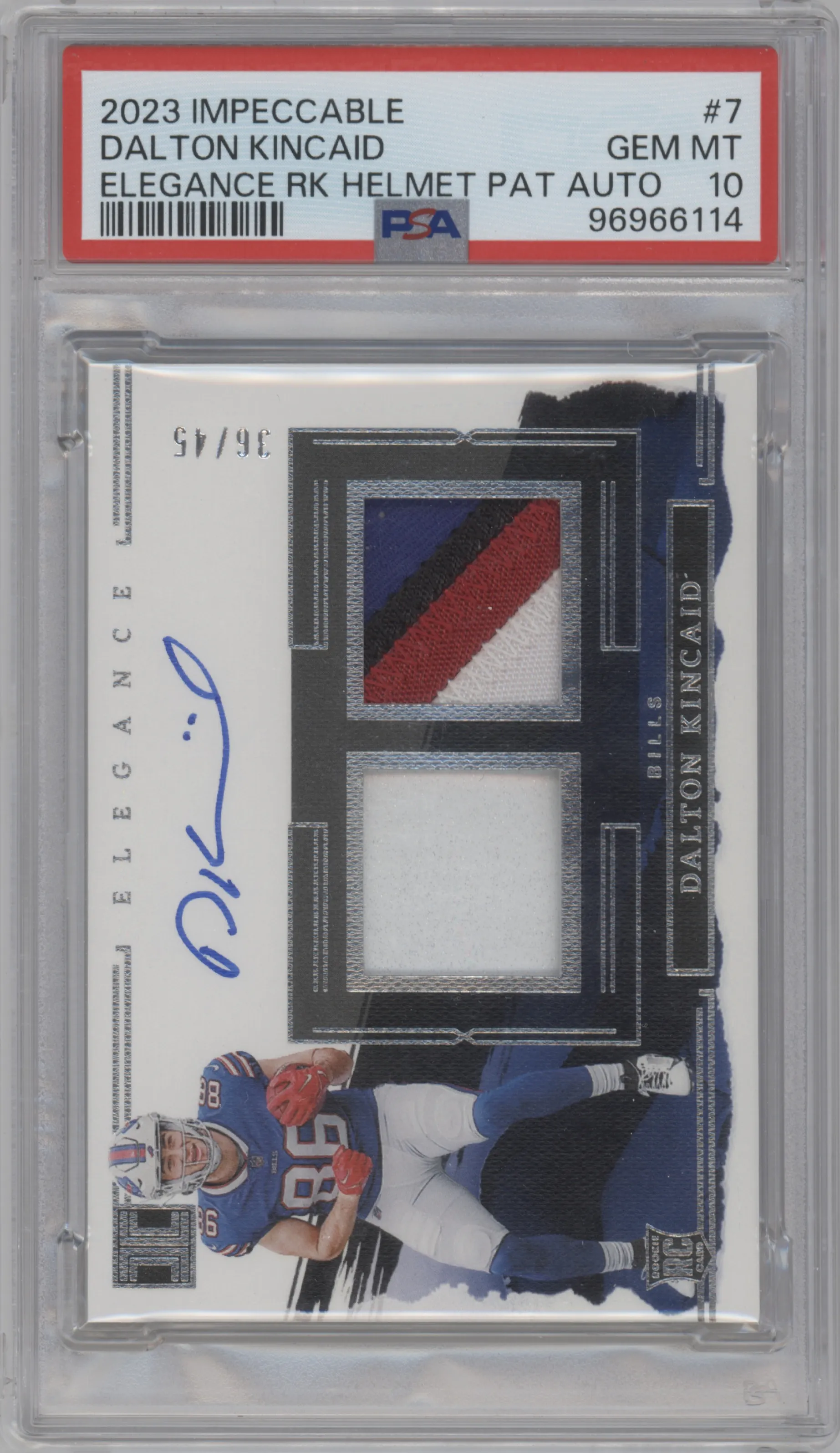 2023 Panini Impeccable Eleg.Rke. H/P Auto Dalton Kincaid PSA 10