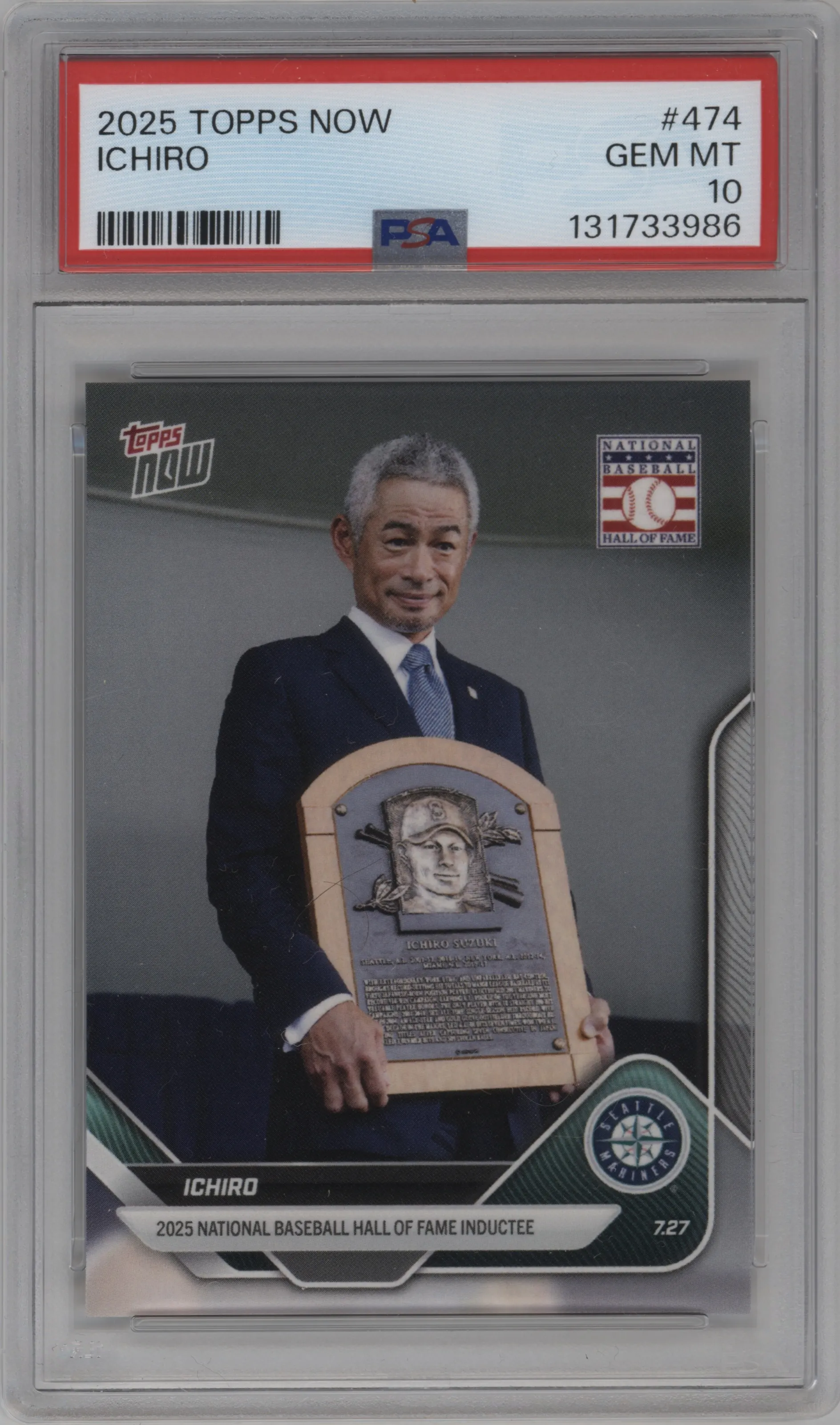 2025 Topps Now Ichiro PSA 10