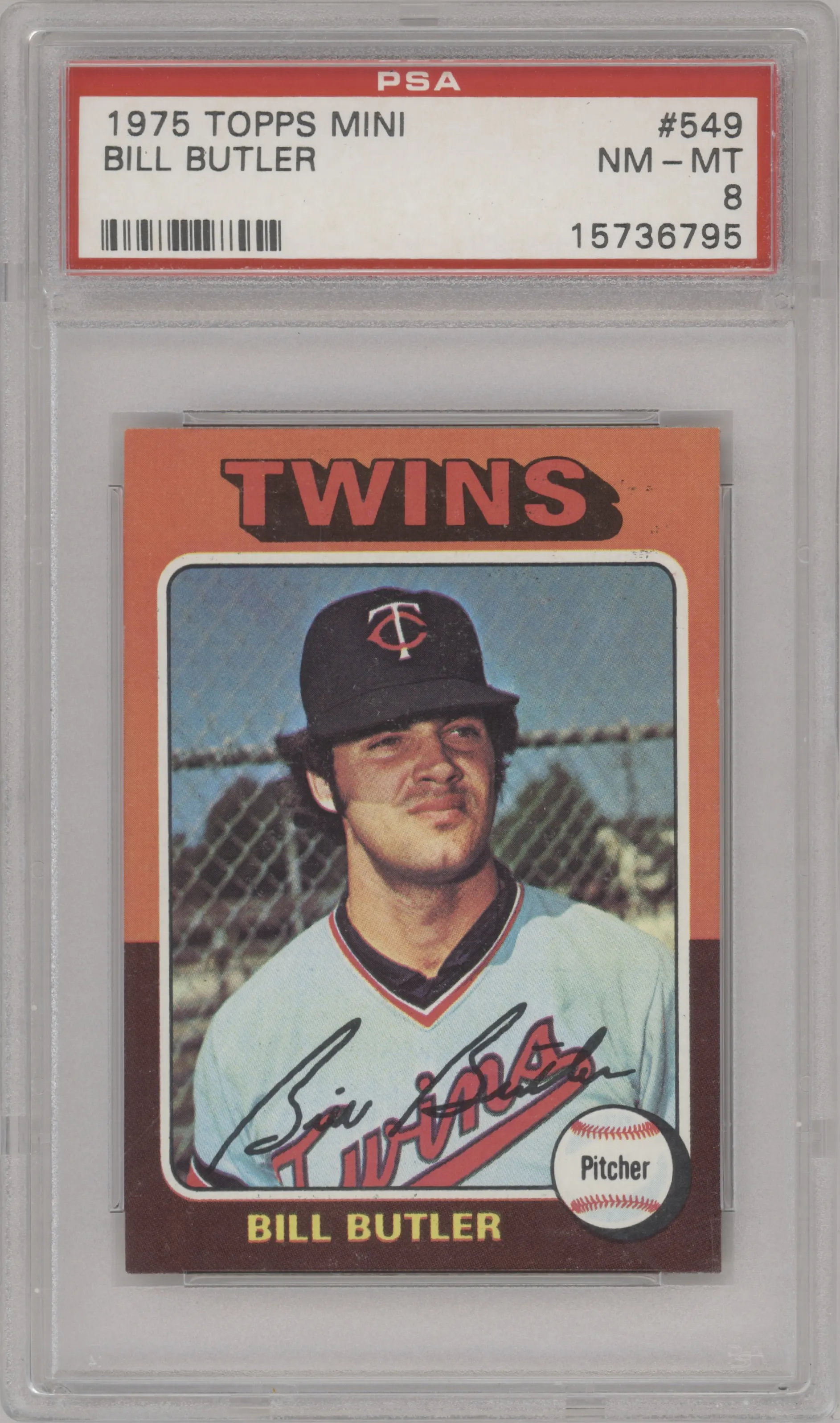 1975 Topps Bill Butler PSA 8