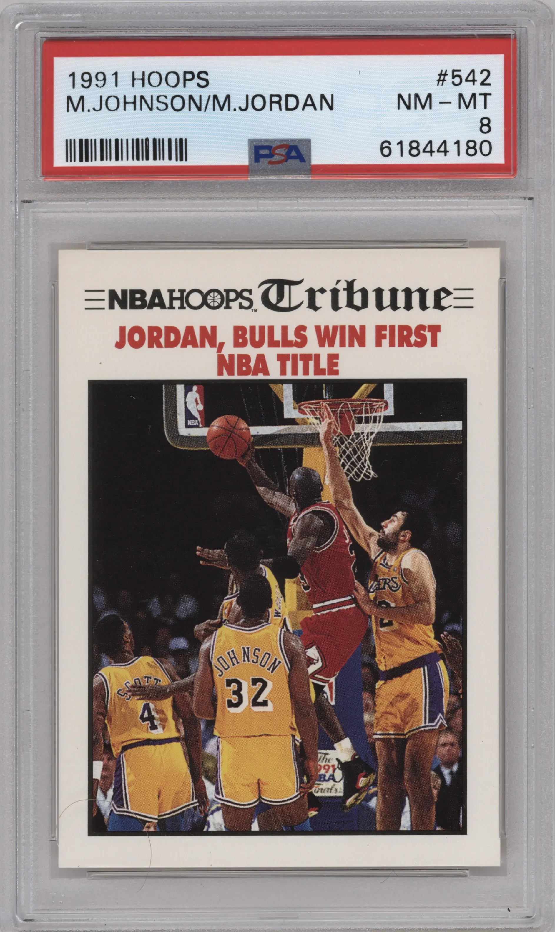 1991 NBA Hoops Michael Jordan #542 PSA 8