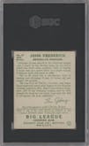 John Frederick from the 1934 Goudey set graded by SGC and given an overall grade of 2.