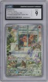 Charmander from the 2023 Pokemon SV set featuring a Obsidian Flames ETB parallel graded by CSG and given an overall grade of 9.