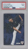 Shohei Ohtani from the 2016 Calbee Samurai Japan set graded by PSA and given an overall grade of 9.