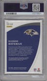 Rashod Bateman from the 2021 Panini Immaculate Collection set graded by PSA and given an overall grade of 9.
