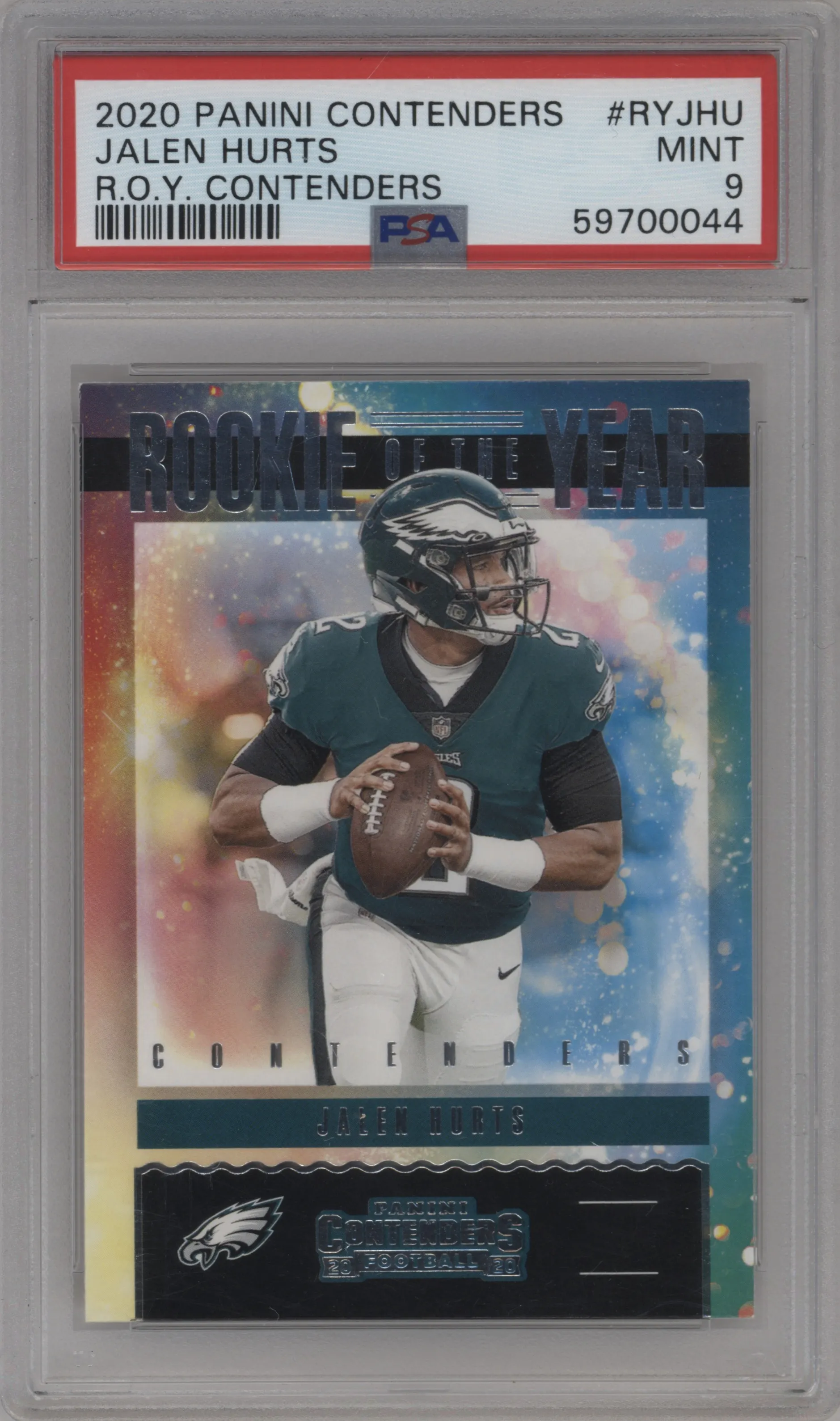 2020 Panini Contenders ROY Contenders Jalen Hurts PSA 9