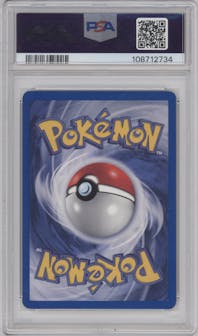 Sabrina's Gengar from the 2000 Pokemon GH set graded by PSA and given an overall grade of 8.