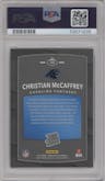 Christian McCaffrey from the 2017 Panini Donruss Optic set graded by PSA and given an overall grade of 10.