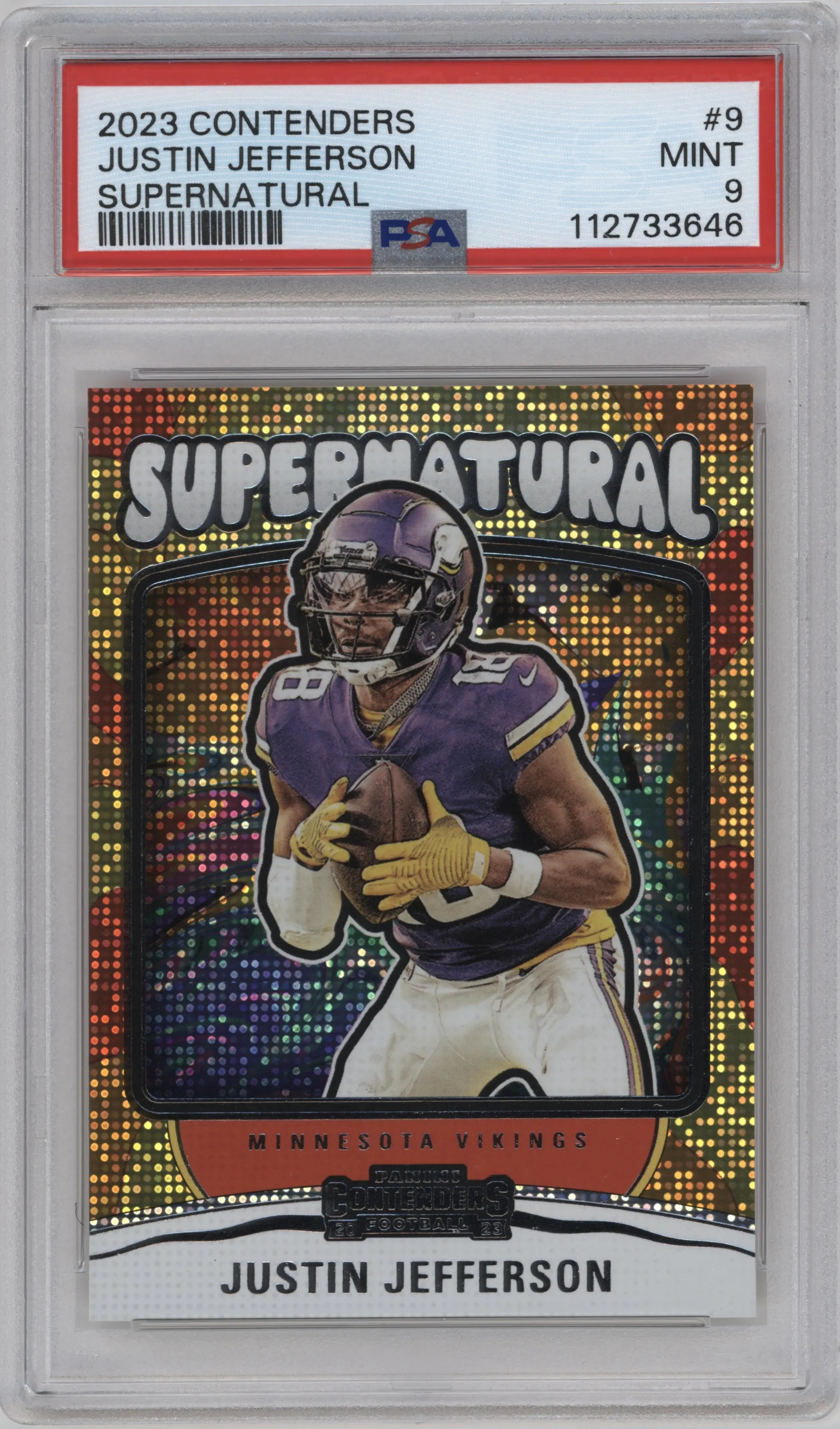 2023 Panini Contenders Supernatural Justin Jefferson #9 PSA 9