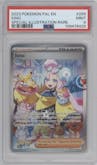 Iono from the 2023 Pokemon SV set graded by PSA and given an overall grade of 9.
