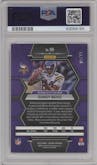 Randy Moss from the 2023 Panini Mosaic set featuring a Pink Swirl parallel graded by PSA and given an overall grade of 10.