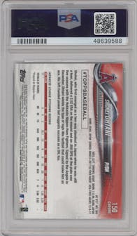 Shohei Ohtani from the 2018 Topps Chrome set graded by PSA and given an overall grade of 10.