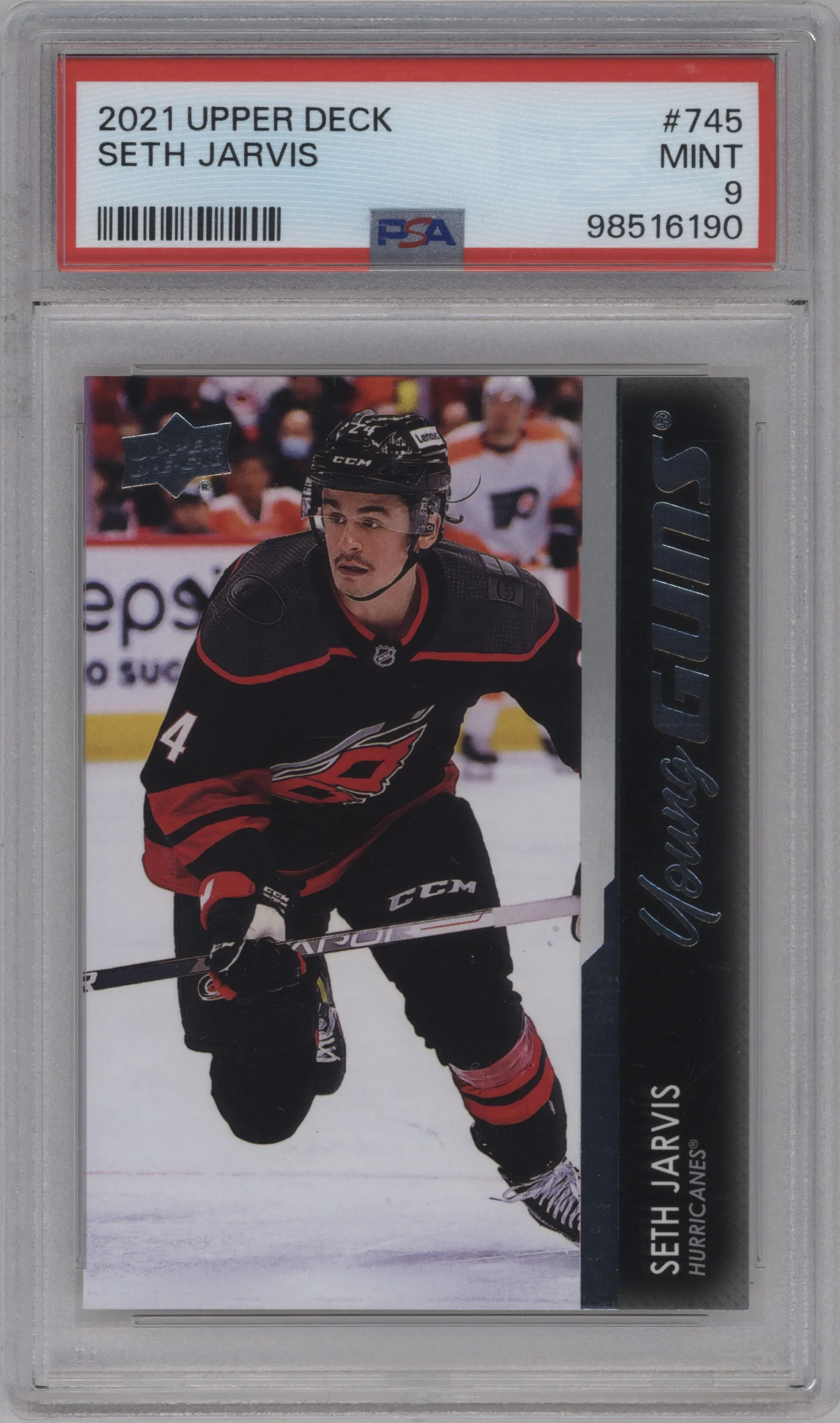 2021 Upper Deck Extended Series Young Guns Seth Jarvis #745 PSA 9