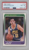 John Stockton from the 1988-89 Fleer set graded by PSA and given an overall grade of 8.