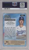 Shohei Ohtani from the 2024 Topps Chrome set graded by PSA and given an overall grade of 10.