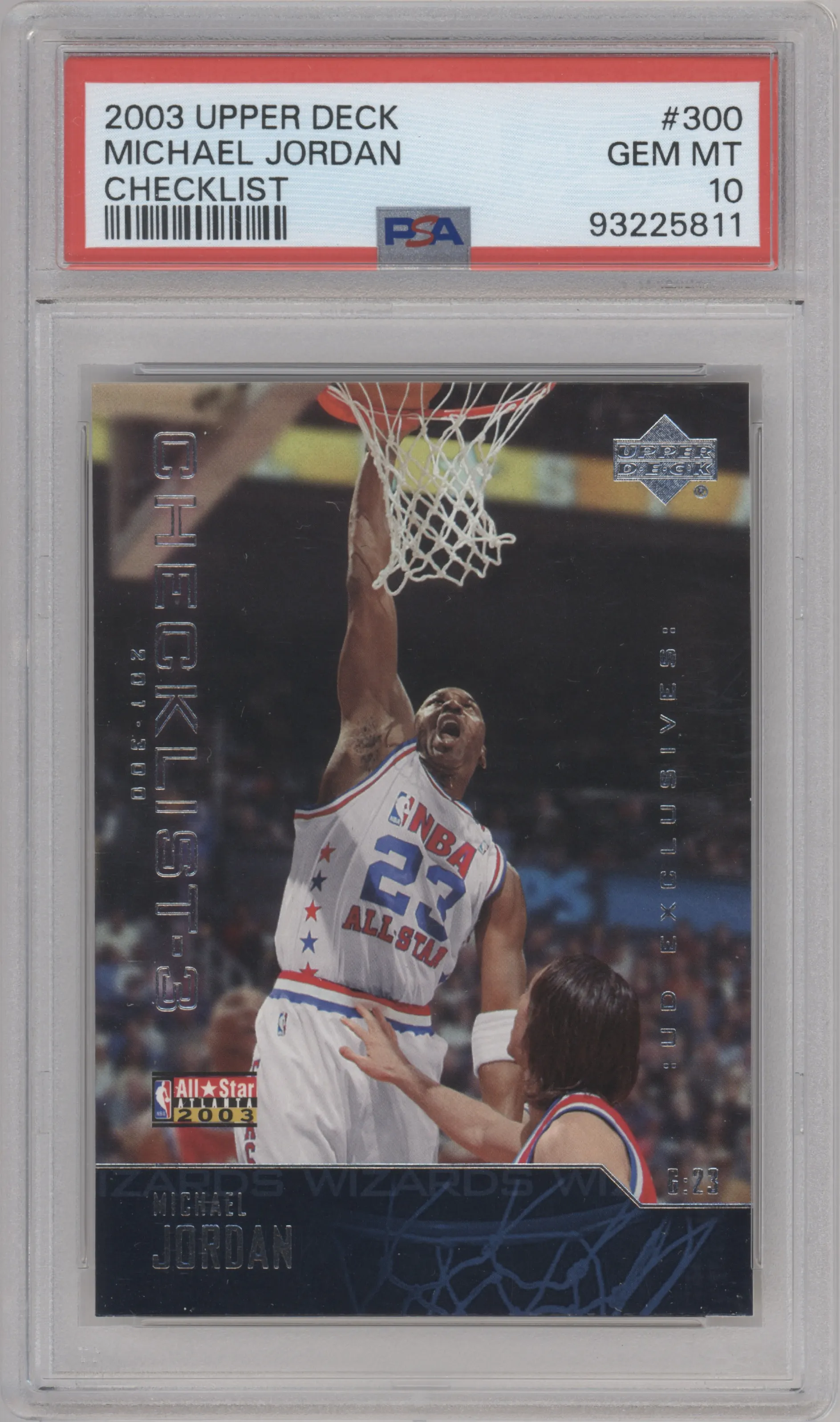 2003 Upper Deck Michael Jordan #300 PSA 10