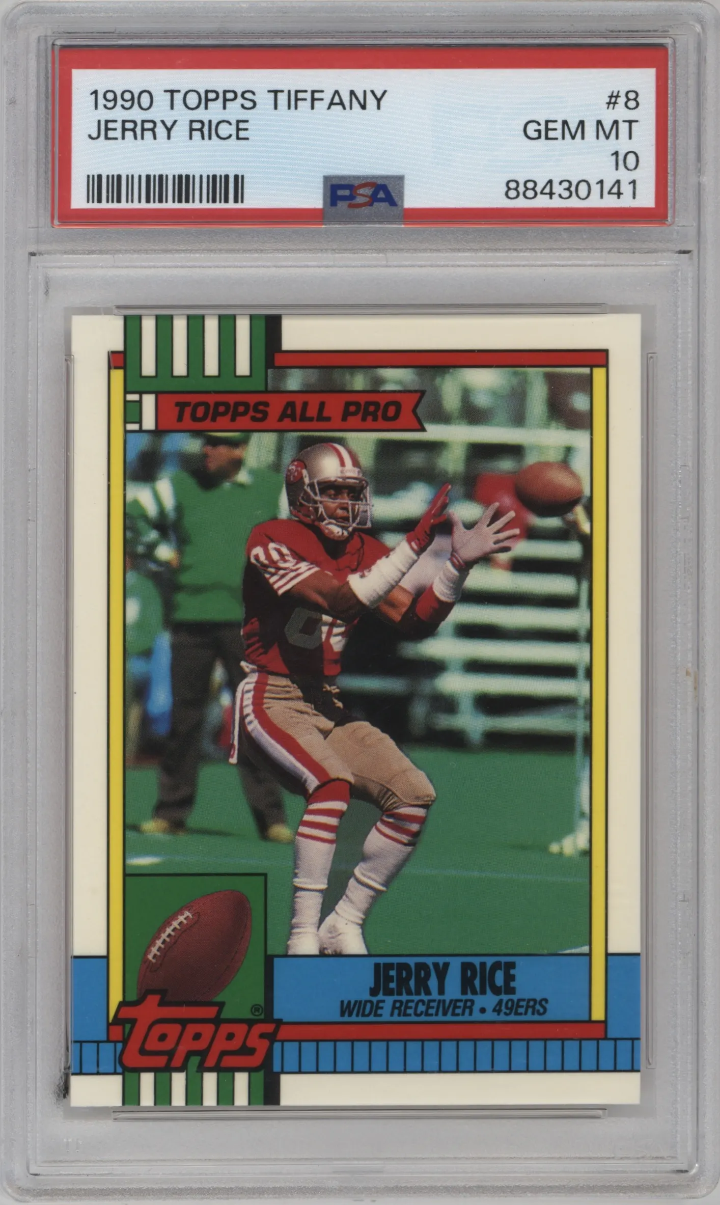 1990 Topps Jerry Rice Tiffany #8 PSA 10
